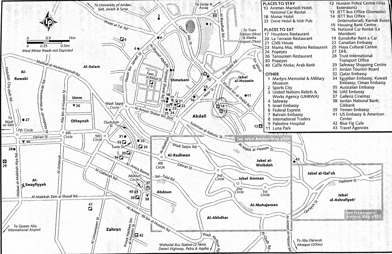 amman tourist map pdf