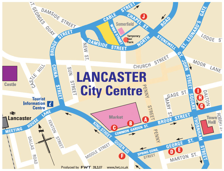 Lancaster City Centre Map 27Th European Simulation And Modelling Conference - Esm'2013, October  23-25, 2013, Lancaster University, Uk, Conference Venue | Eurosis