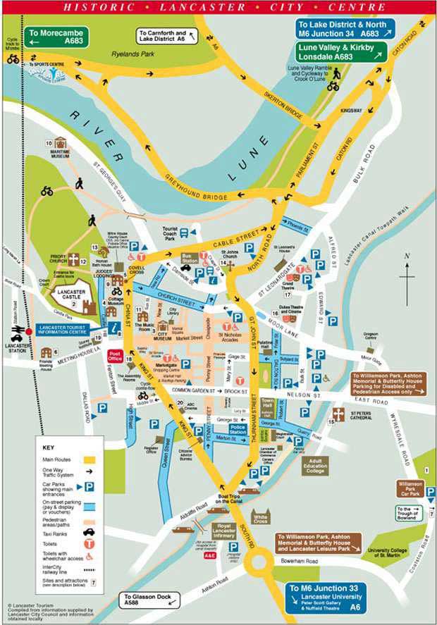 Lancaster City Centre Map 27Th European Simulation And Modelling Conference - Esm'2013, October  23-25, 2013, Lancaster University, Uk, Conference Venue | Eurosis